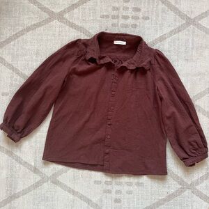 Neuflora Lafayette Blouse in Maroon